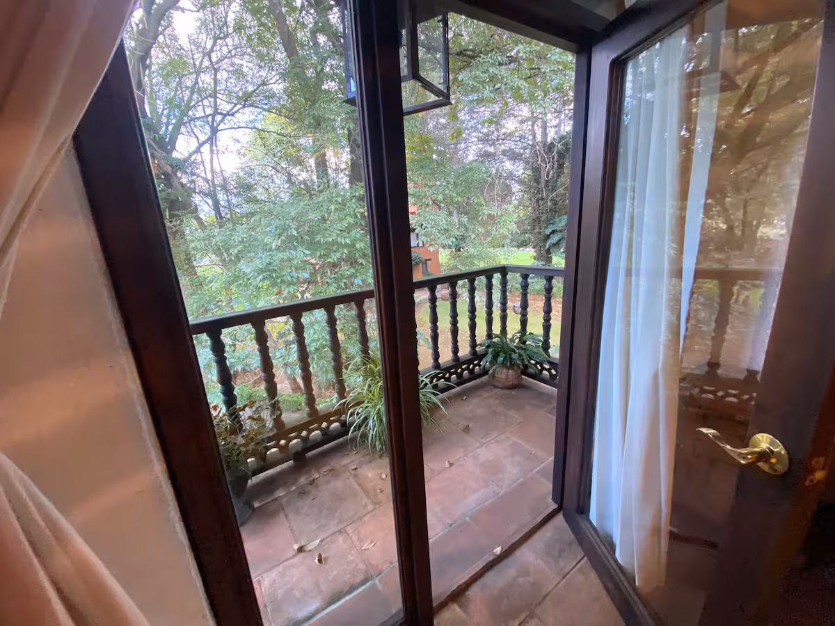 Balcony door at the Tzintzuntzan home